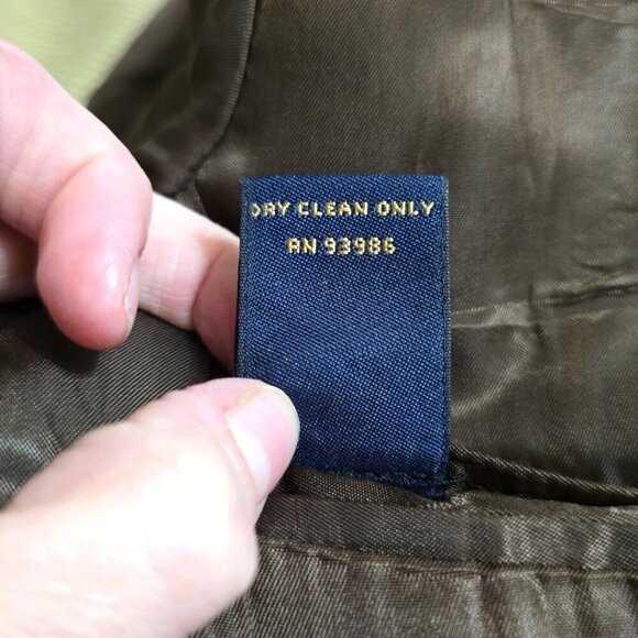 Brooks Brothers 346 Tan Houndstooth Silk Wool Linen Single Breasted Blaz… - Picture 11 of 12